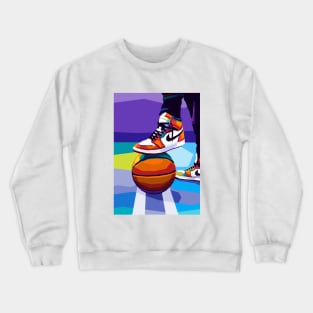 Basketball Play Pop Art Crewneck Sweatshirt